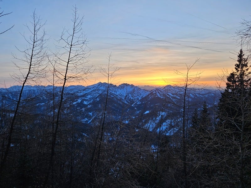 A beautiful sunset in the Alps