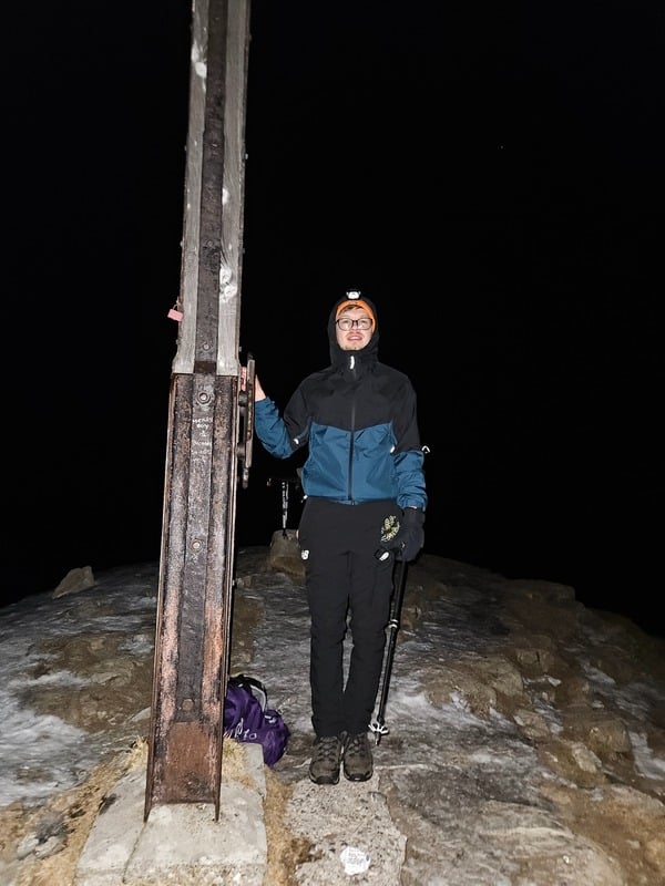 Andrei at the summit cross